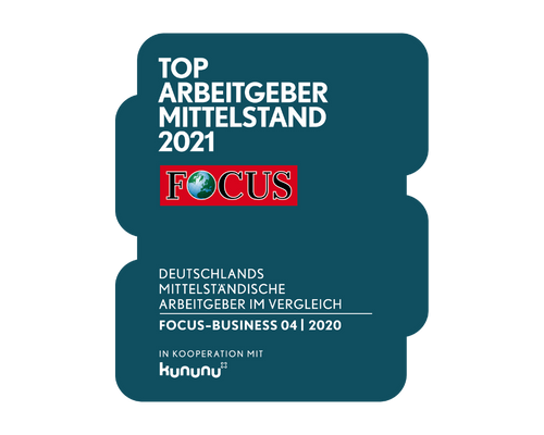 Zertifikat Focus Top Arbeitgeber 2021