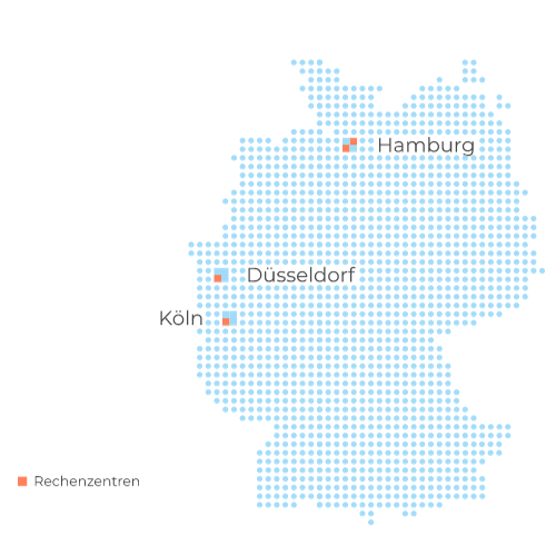 Standortkarte Rechenzentren